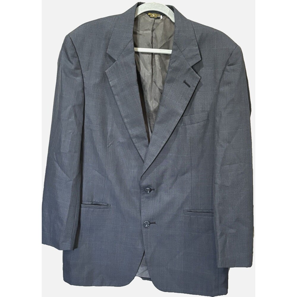 Palm Beach Men’s Blazer Sport Coat Charcoal Gray Pinstripe Jacket Size M